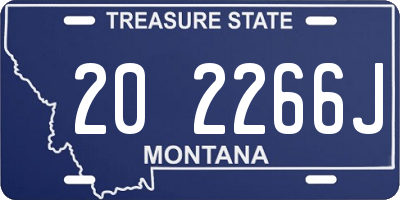 MT license plate 202266J