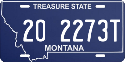MT license plate 202273T