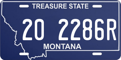 MT license plate 202286R