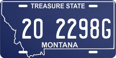 MT license plate 202298G