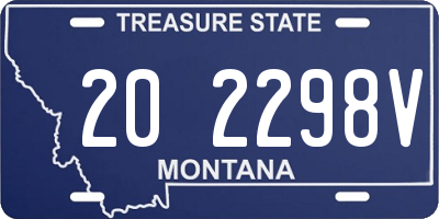 MT license plate 202298V