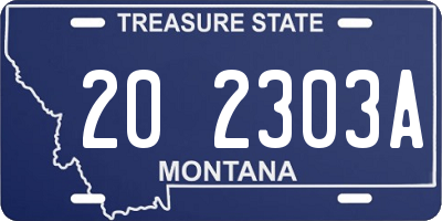 MT license plate 202303A