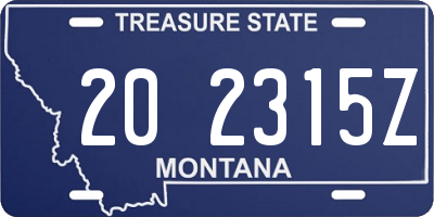MT license plate 202315Z