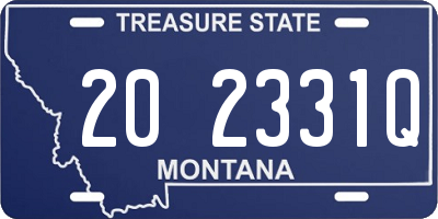 MT license plate 202331Q