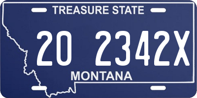 MT license plate 202342X