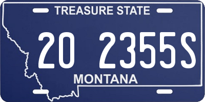MT license plate 202355S