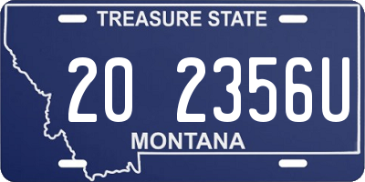 MT license plate 202356U