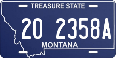MT license plate 202358A