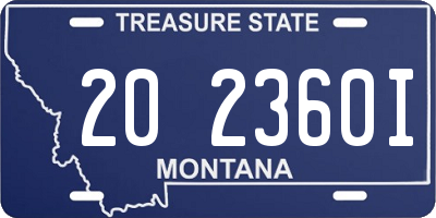 MT license plate 202360I