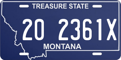 MT license plate 202361X