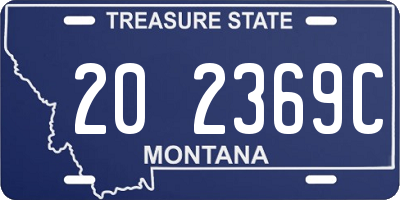 MT license plate 202369C