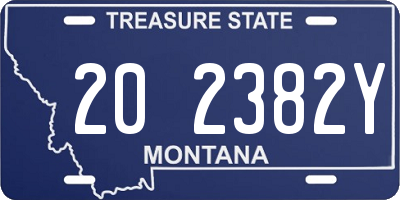 MT license plate 202382Y