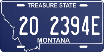 MT license plate 202394E