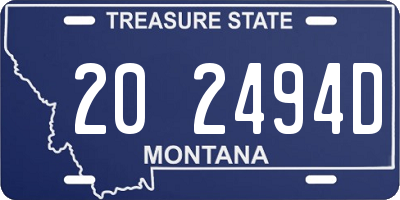 MT license plate 202494D