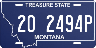 MT license plate 202494P