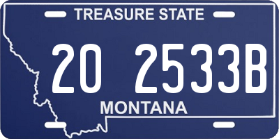 MT license plate 202533B