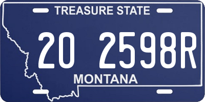 MT license plate 202598R