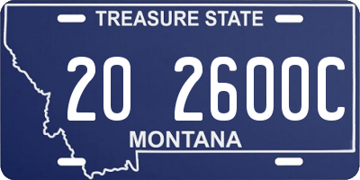 MT license plate 202600C