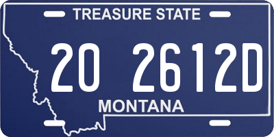 MT license plate 202612D