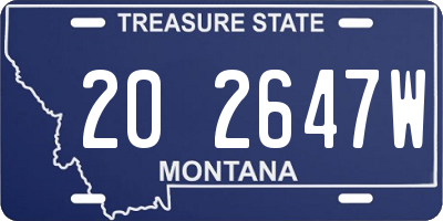 MT license plate 202647W