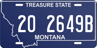 MT license plate 202649B