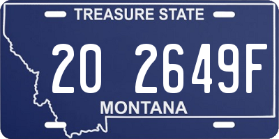 MT license plate 202649F