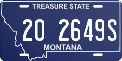 MT license plate 202649S