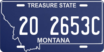 MT license plate 202653C