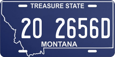 MT license plate 202656D