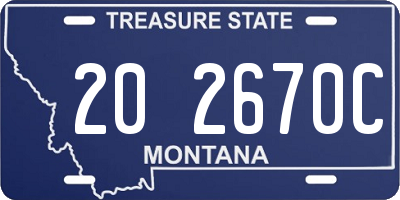 MT license plate 202670C