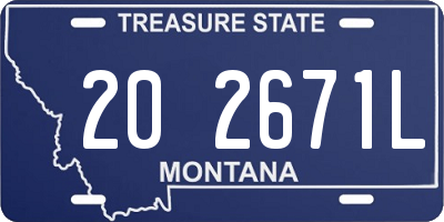 MT license plate 202671L