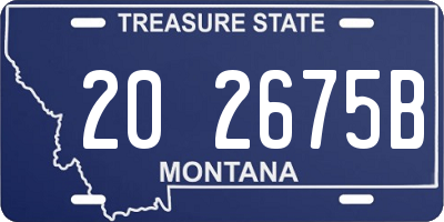 MT license plate 202675B