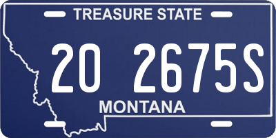 MT license plate 202675S