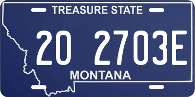 MT license plate 202703E