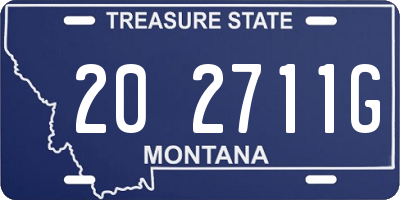 MT license plate 202711G