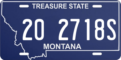 MT license plate 202718S