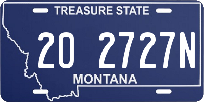 MT license plate 202727N