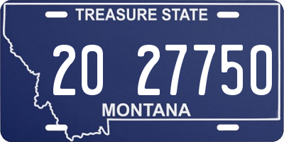 MT license plate 202775O