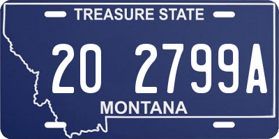 MT license plate 202799A