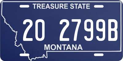 MT license plate 202799B