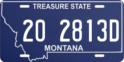 MT license plate 202813D