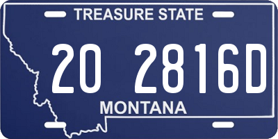 MT license plate 202816D