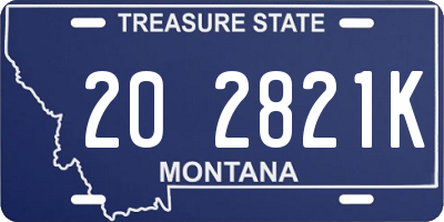 MT license plate 202821K