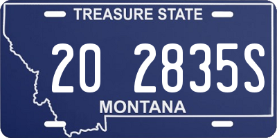 MT license plate 202835S