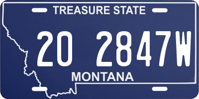 MT license plate 202847W