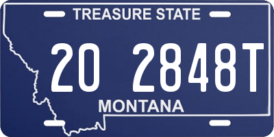 MT license plate 202848T