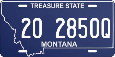 MT license plate 202850Q
