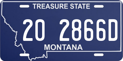 MT license plate 202866D