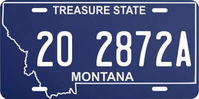 MT license plate 202872A
