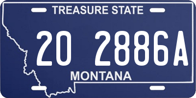 MT license plate 202886A